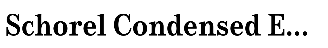 Schorel Condensed Ex Bold